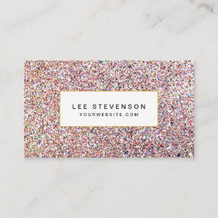 Colourful Glitter Business Card