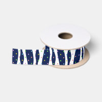 Colourful Glitter Dots Blue Zebra Stripes