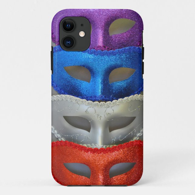 Colourful glitter masks Case-Mate iPhone case (Back)