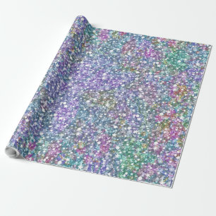 Colourful Glitter Print Wrapping Paper
