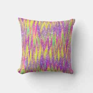 Colourful Glittering Abstract Cushion