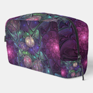Colourful Glittering Modern Abstract Fractal Art Dopp Kit