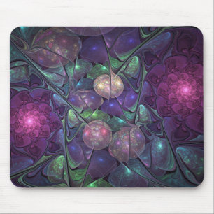 Colourful Glittering Modern Abstract Fractal Art Mouse Mat