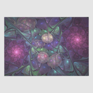 Colourful Glittering Modern Abstract Fractal Art Tissue Paper