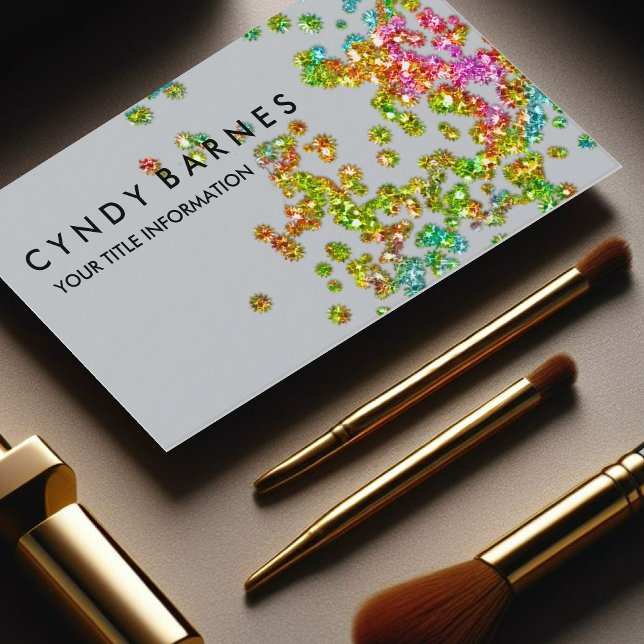 Colourful Glittery Confetti Business Card (Creator Uploaded)