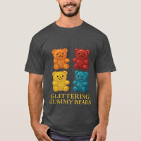 Colourful Glittery Gummy Bears Design
