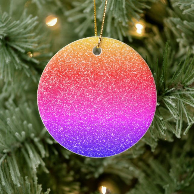 Colourful Glittery Sprinkles Christmas Holiday 201 Ceramic Tree Decoration (Tree)