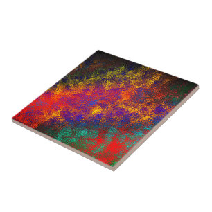Colourful Glossy Lights Ceramic Tile Abstract