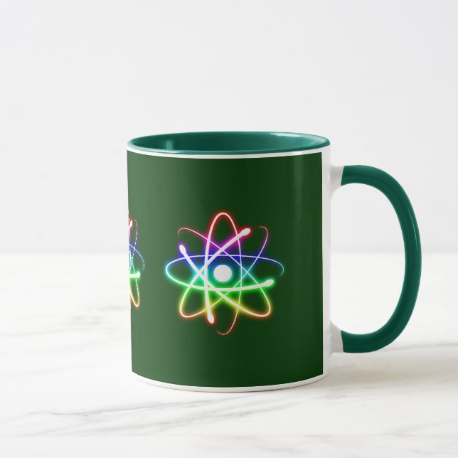 Colourful Glowing Atom - mug (Right)