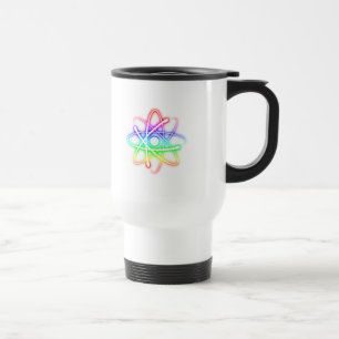 Colourful Glowing Atom - mug