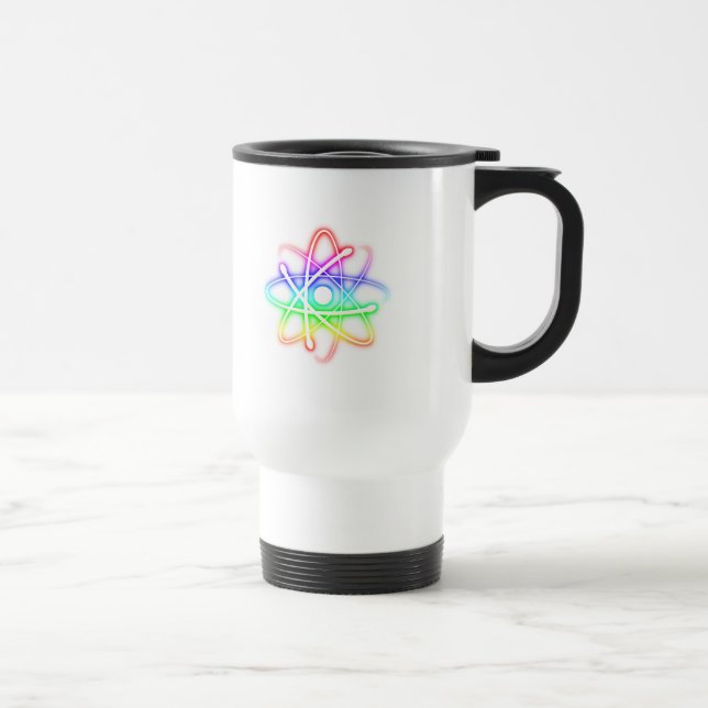 Colourful Glowing Atom - mug (Right)