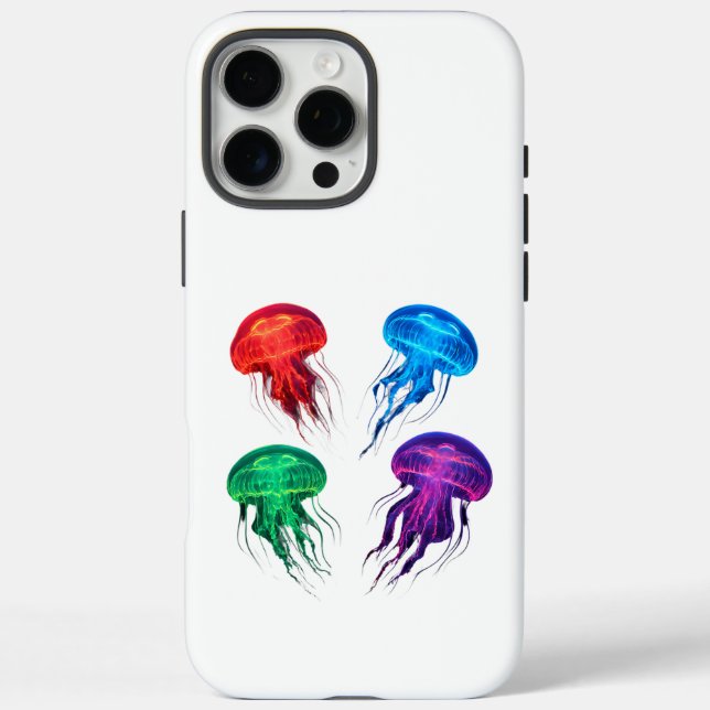 Colourful Glowing Jellyfish Art Case-Mate iPhone Case (Back)