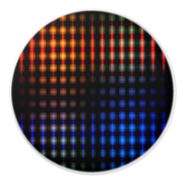 Colourful glowing lights ceramic knob (Front)