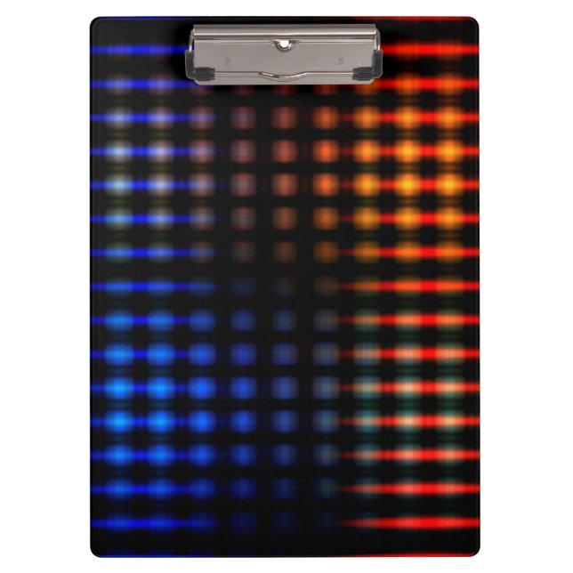 Colourful glowing lights clipboard (Front)