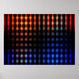 Colourful glowing lights poster