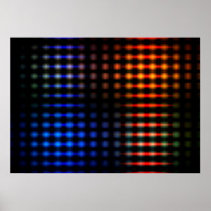 Colourful glowing lights poster