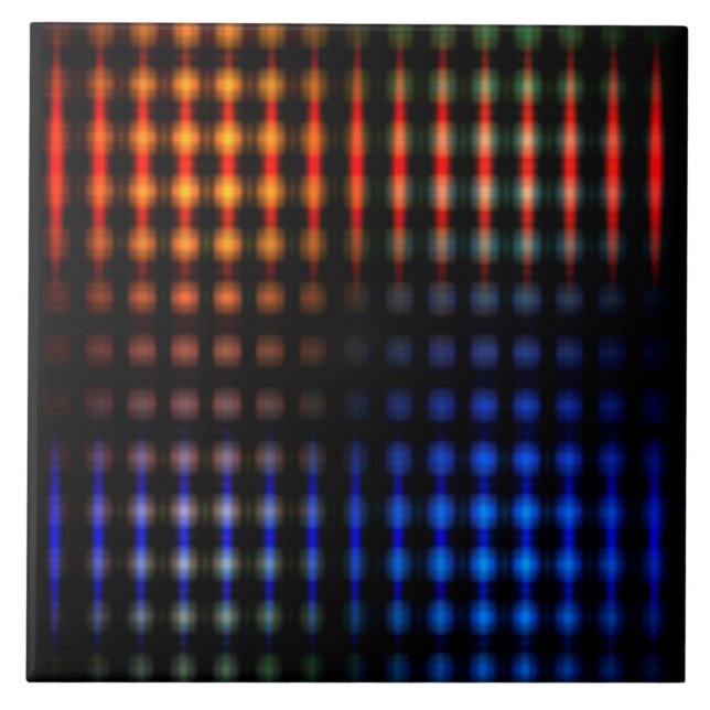 Colourful glowing lights tile (Front)