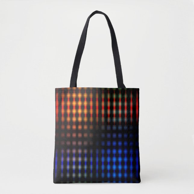 Colourful glowing lights tote bag (Front)