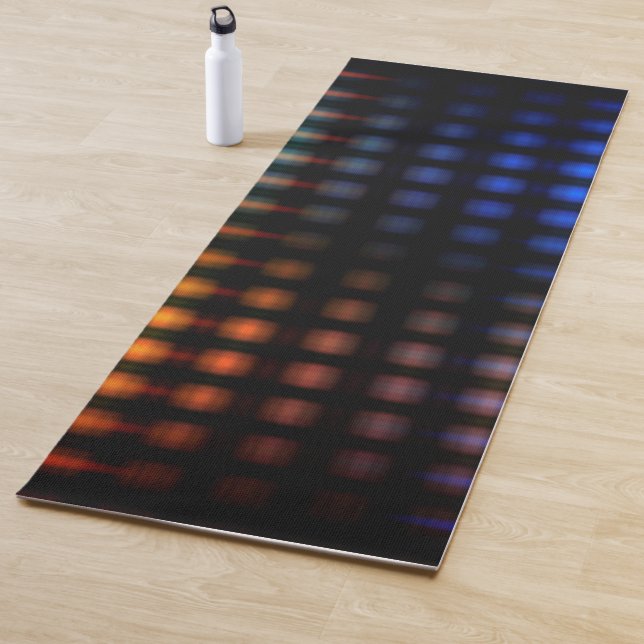 Colourful glowing lights yoga mat (In Situ)