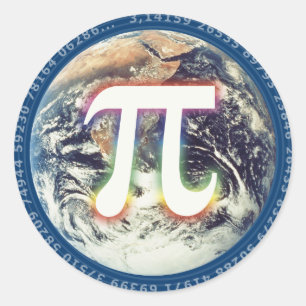 Colourful Glowing Pi - math sticker