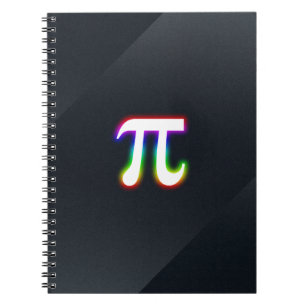 Colourful Glowing Pi Notebook
