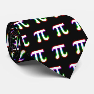 Colourful Glowing Pi Pattern   Geek Black Tie