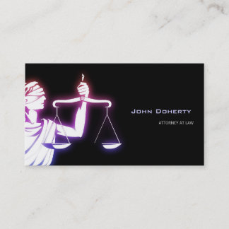 Colourful Glowing Temida | Lawyer Business Card
