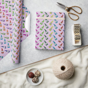 Colourful Gnomes Wrapping Paper