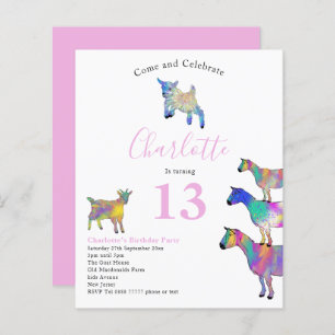 Colourful Goat Themed Birthday Party Pink