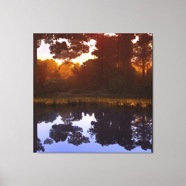 Colourful Golden Hour Lake Canvas Print (Front)