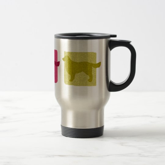 Colourful Golden Retriever Silhouettes Travel Mug
