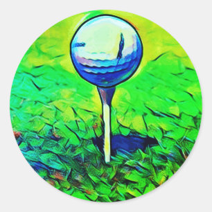 Colourful Golf Course Tee Off Stickers