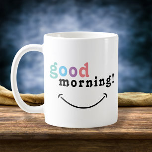 Colourful Good Morning Typography Coffee Mug