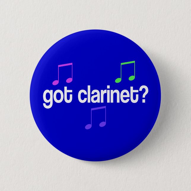 Colourful Got Clarinet Music Gift 6 Cm Round Badge (Front)