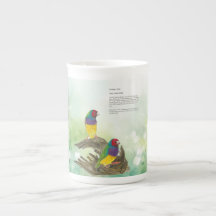 Colourful Gouldian Finch Bird Watercolours