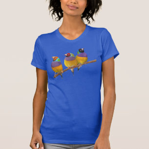 Colourful Gouldian Finches in Pastels T-Shirt