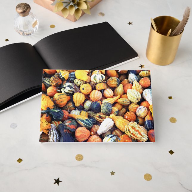 Colourful Gourds C  Guest Book (Front Open)