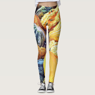 Colourful Gourds Close Up  Leggings