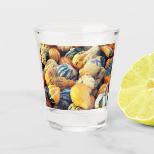 Colourful Gourds Close Up  Shot Glass