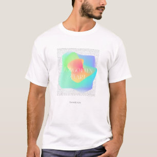 Colourful Gradient Abstract Typography T-Shirt