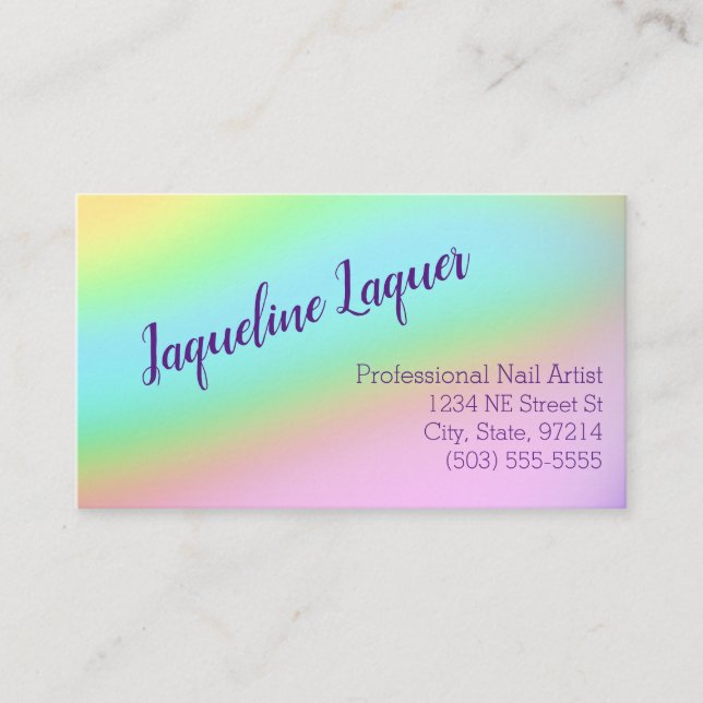 Colourful Gradient Business Card (Front)