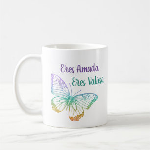 Colourful Gradient Cute Butterfly Christian  Coffee Mug