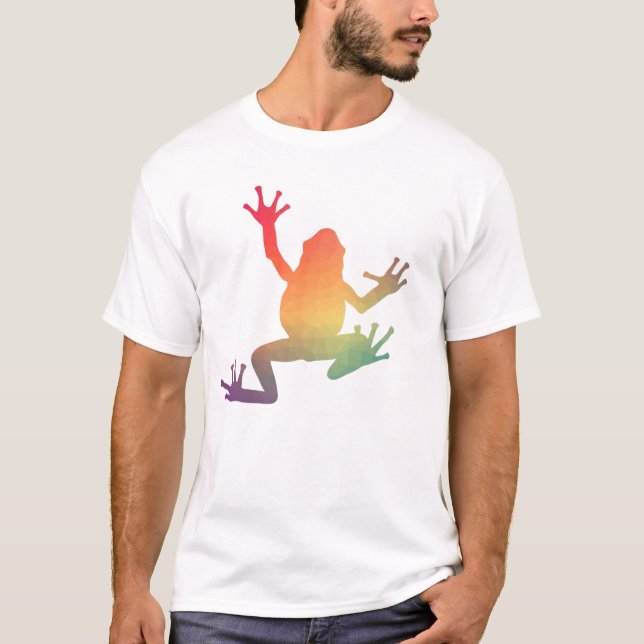 Colourful Gradient Frog Lover Gifts T-Shirt (Front)