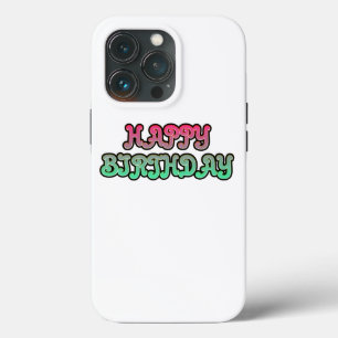 Colourful Gradient Happy Birthday Typography iPhone 13 Pro Case