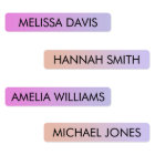 Colourful Gradient Kids Waterproof Name Labels