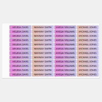 Colourful Gradient Kids Waterproof Name Labels