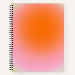 Colourful Gradient Lime Green Pink Orange Notebook