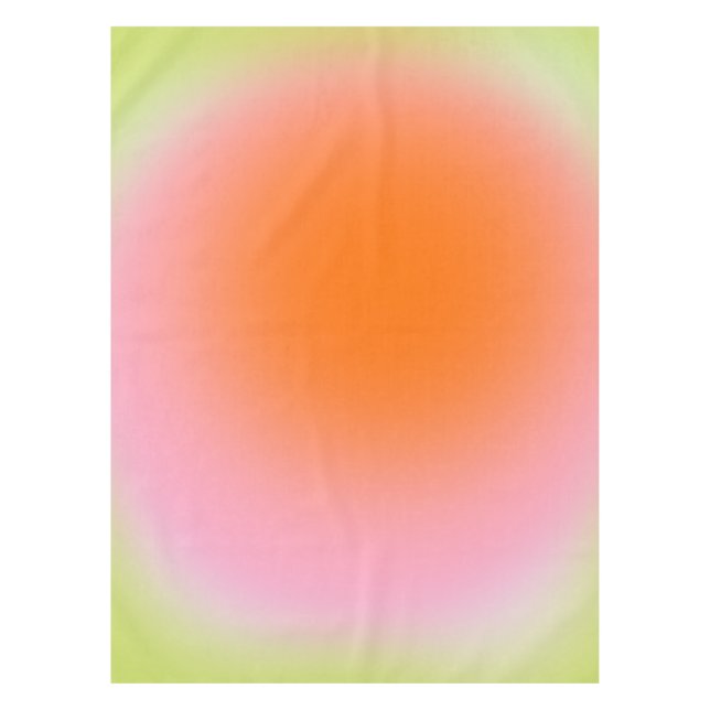 Colourful Gradient Lime Green Pink Orange Tablecloth (Front)