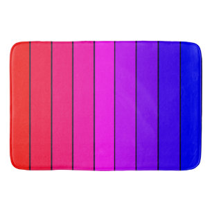 Colourful Gradient Stripes Bath Mat