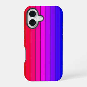 Colourful Gradient Stripes iPhone 16 Case